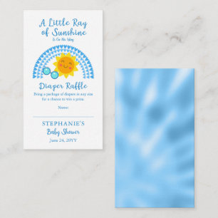 Lilla Ray från Sunshine Baby Shower Diaper Raffle Tilläggskort