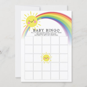 Lilla Ray of Sunshine BINGO Baby Shower Game Inbjudningar