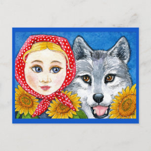 Lilla Red Riding Huva, Big Bad Varg Vykort