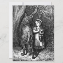 Lilla Red Riding Huva möter gamla Far-Vargen