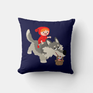 Lilla Red Riding Huva och Varg Pillow Kudde