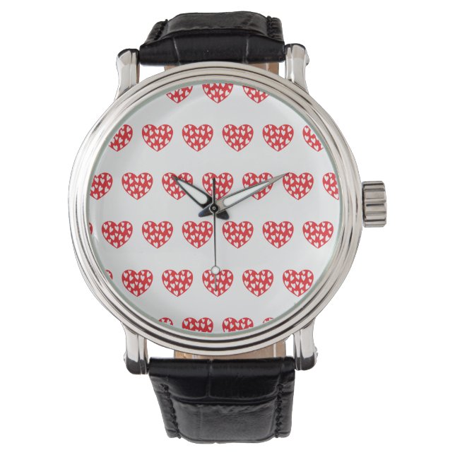 Lilla röda hjärtan eWatch Watch Armbandsur (Framsida)