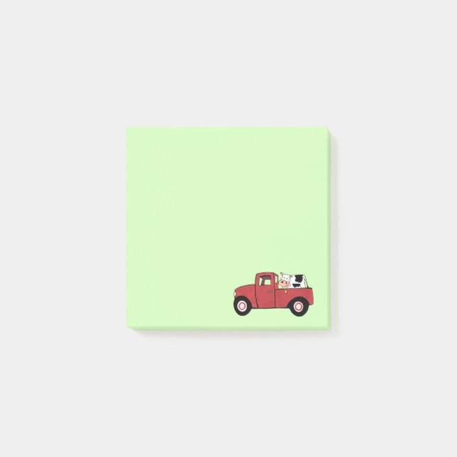 Lilla röda lastbilsko post-it block (Framsida)