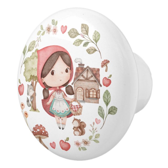 Lilla Rödluvan Söt Whimsical Knopp (Höger)