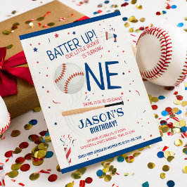 Lilla Rookie Baseboll Budget 1-års Inbjudan