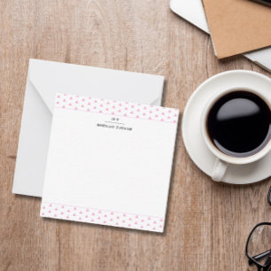 Lilla Rosa Triangles Personlig Note Cards Anteckningskort