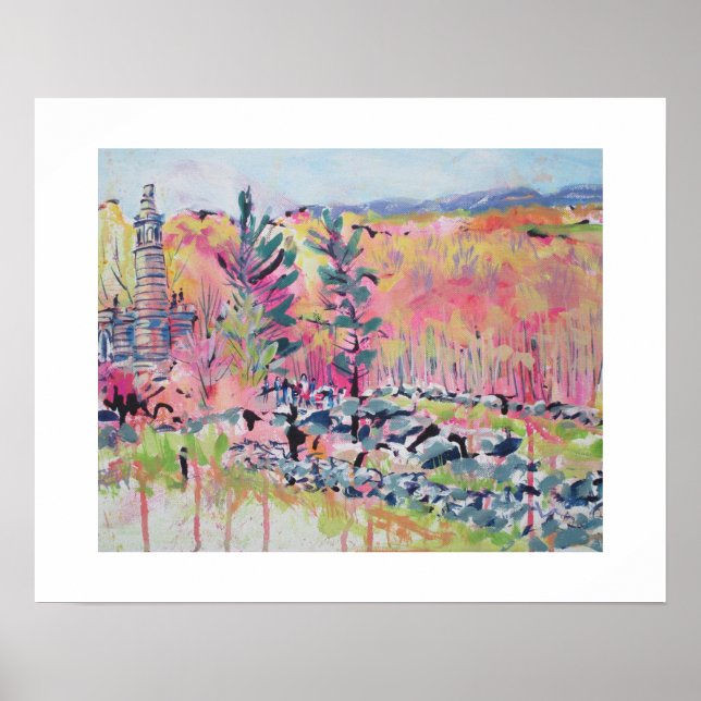 Lilla Roundtop Gettysburg Pennsylvania Judasblomst Poster (Framsidan)