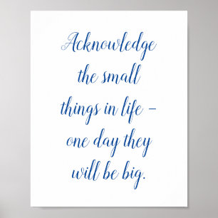 Lilla saker i livcitationstecken poster