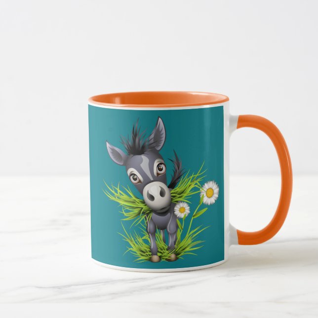 Lilla shaggy grått donkey mugg (Höger)