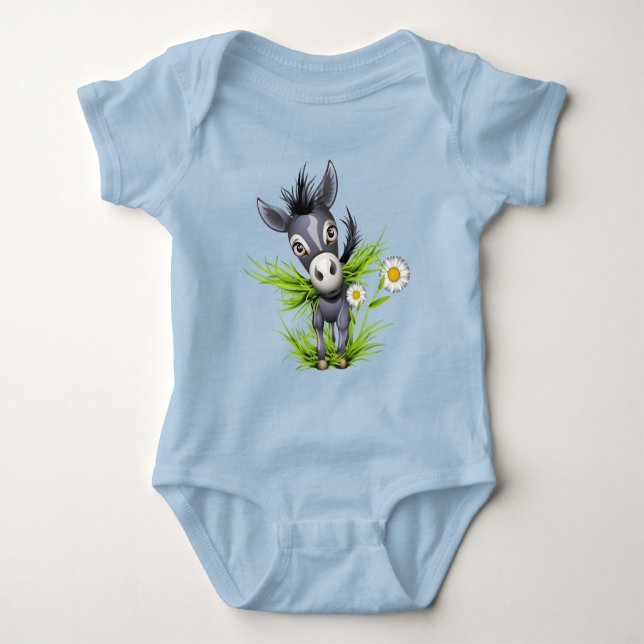 Lilla shaggy grått donkey t shirt (Framsida)