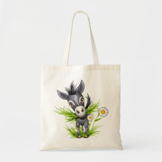 Lilla shaggy grått donkey tygkasse