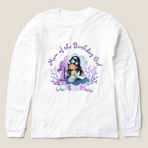 Lilla sjöjungfru Mamma till födelsedagsflickan T Shirt
