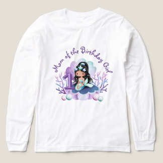 Lilla sjöjungfru Mamma till födelsedagsflickan T Shirt