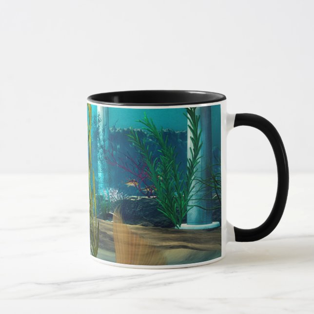 Lilla sjöjungfru med Anemonblomma Mugg (Höger)