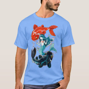 Lilla Sjöjungfru och Koi Fish T Shirt