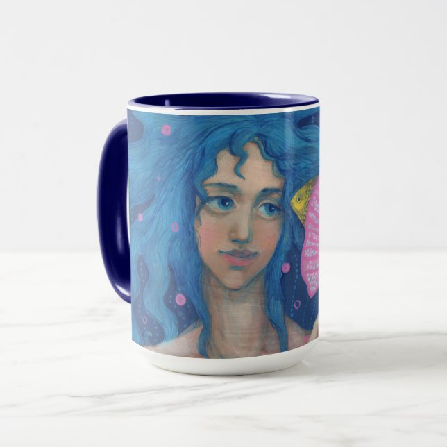 Lilla Sjöjungfru, undervattensbild, Rosa Blue Mugg (Framsida vänster)