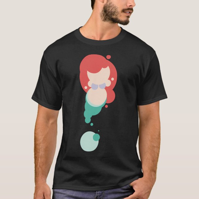 Lilla sjöjungfrun - minimalistisk stil t shirt (Framsida)