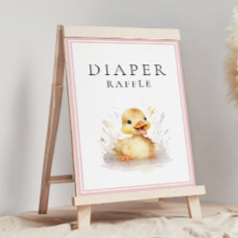 Lilla skäggig babystölder - Diaper Raffle-skylt Poster