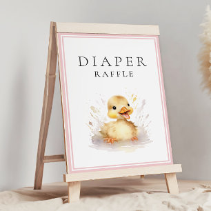 Lilla skäggig babystölder - Diaper Raffle-skylt Poster