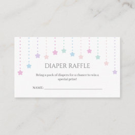 Lilla skålade små stjärnor Babyskor Diaper Raffle Tilläggskort