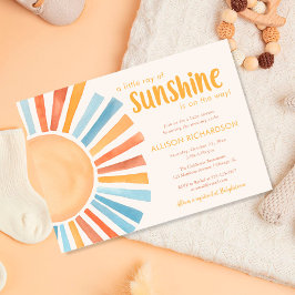Lilla skena av solljus boho sol babydusch inbjudningar