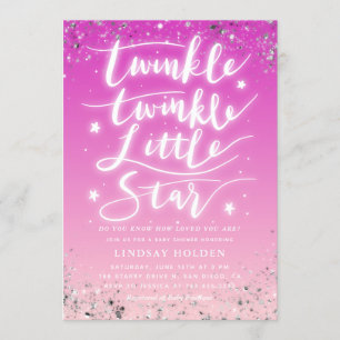 Lilla skjortstjärna, liten Rosa, barnskor Inbjudningar