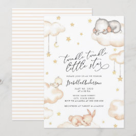 Lilla skugga med Neutralten Litet stjärnor Inbjudningar