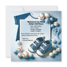 Lilla Slugger Birth-meddelande