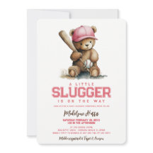 Lilla Slugger Flickan Teddybjörn Bebis Bjudning