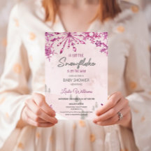 Lilla snöflummel är på väg mot vintern Baby Shower