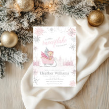 Lilla snöflummel är på väg mot Winter Baby Shower