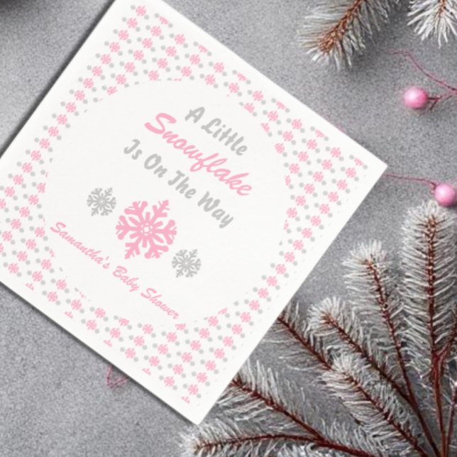 Lilla snöflummel på vägen pappersservett (Skapare uppladdad)