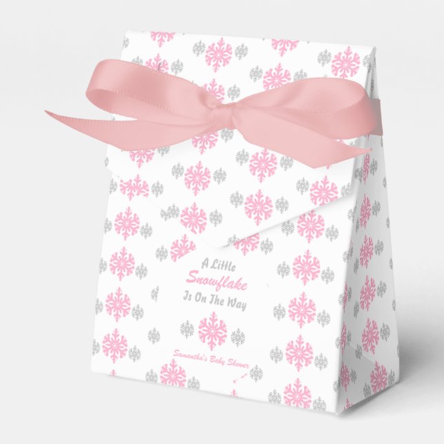 Lilla snöflummel på vägen presentaskar (Framsidan Sidan)