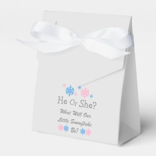 Lilla Snowflake Gender Reveal Presentaskar