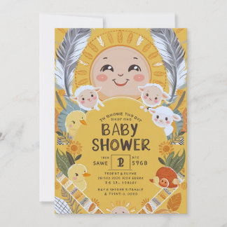 Lilla solstrålen Baby Shower Inbjudningar