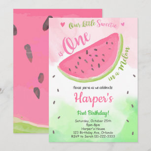 Lilla sön en i Melon Watermelon Inbjudan
