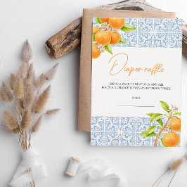 Lilla söta Clementine blöja-lott Baby Shower Tilläggskort