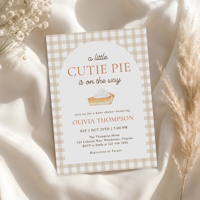 Lilla söta paj höst baby shower inbjudningar (Skapare uppladdad)