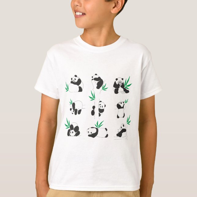 Lilla söta pandor t shirt (Framsida)