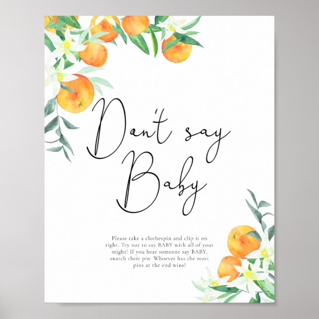 Lilla söting Säga inte baby Poster (Framsidan)