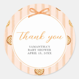 Lilla sötis höst baby shower runt klistermärke