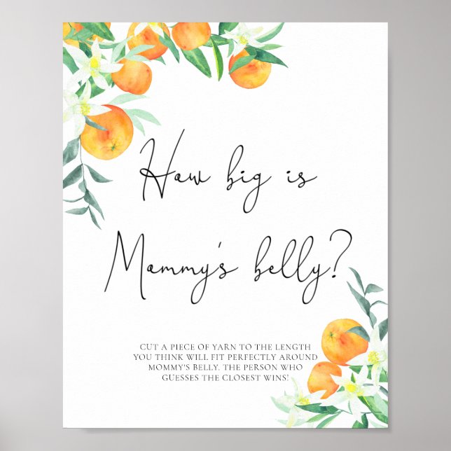 Lilla sötis hur stor är mammans mage spel poster (Framsidan)