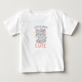 Lilla sötnos – Babyflicka Katt Charm T Shirt