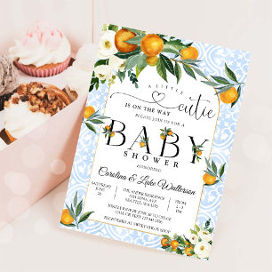 Lilla sötnos Citrus Baby Shower Inbjudan