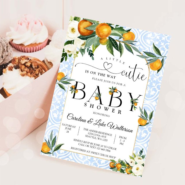 Lilla sötnos Citrus Baby Shower Inbjudan (Skapare uppladdad)
