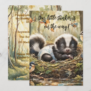 Lilla Stinker Baby Skunk Digital Nedladdning Inbju Inbjudningar
