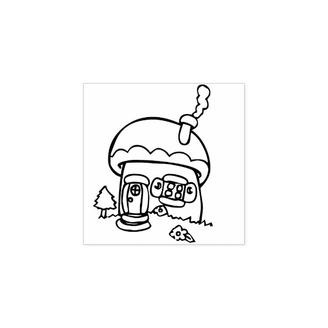 lilla stuckkonst frimärke stämpel (Tryck)