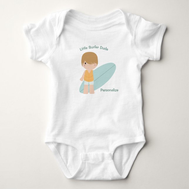 Lilla Surfer-kille personalize T Shirt (Framsida)