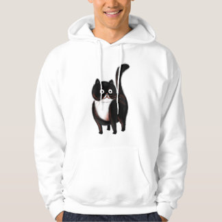 Lilla svart katt hoodie