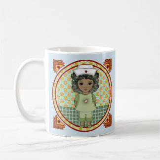 Lilla svart sjuksköterska kaffemugg